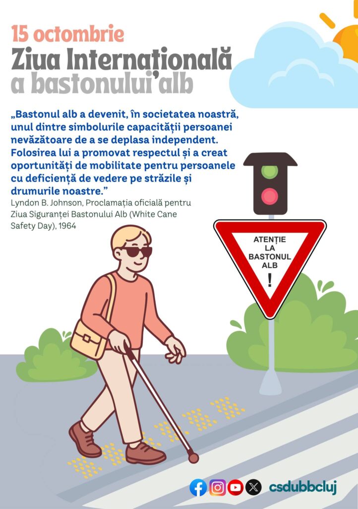Flyer Ziua Bastonului Alb